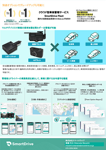車両管理サービス「SmartDrive Fleet」